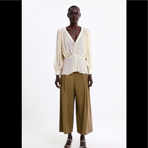 Zara tailored waist blouse - Picture 3 of 7